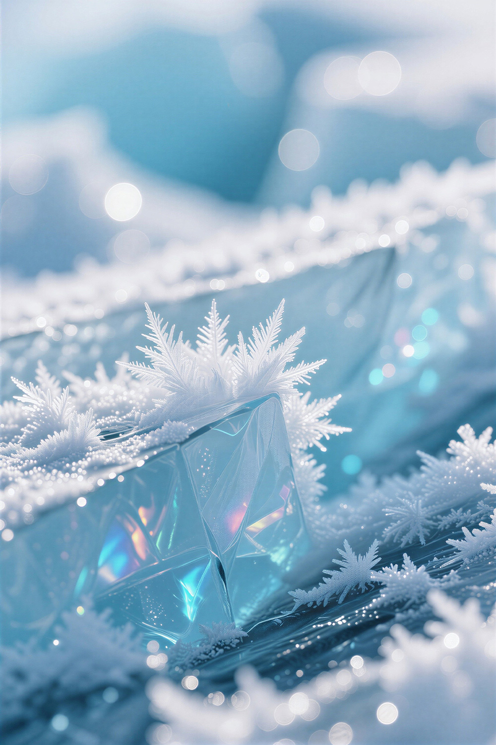 4K Wallpaper iPhone | Aesthetic Cool Blue Glacier
